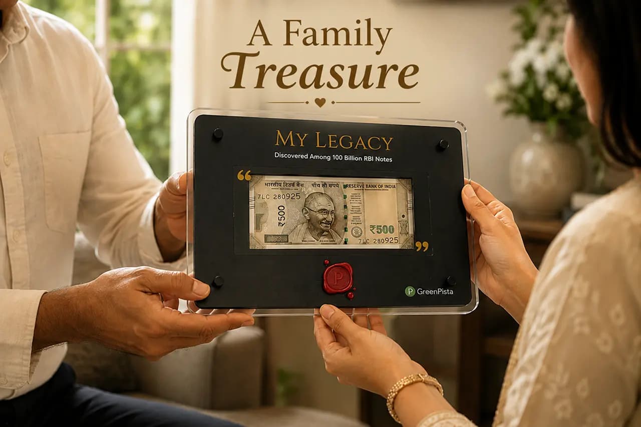 GreenPista note artifact presented in custom gift box